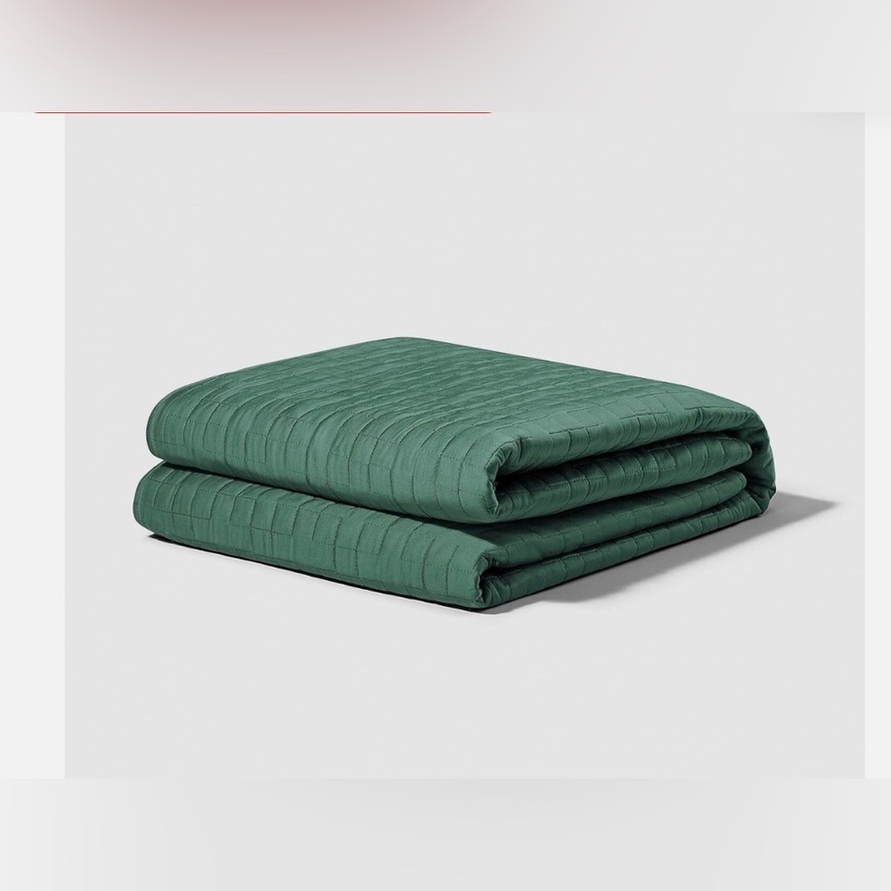 💚 Gravity Cooling Weighted Blanket | 15 lb Twin | Lyocell | Removable Cover - Picture 3 of 12